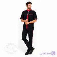لباس کار گارسنی قرمز مشکی کد 610