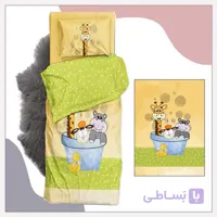 ست لحاف و روتختی 9تکه نوزادی طرح هپی فرندز