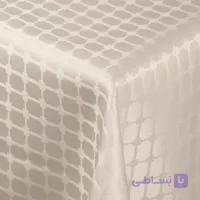 رومیزی ژاگارد 6نفره مستطیل 180*150 چهارخانه نارنجی