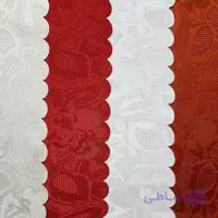 رومیزی 12نفره بیضی  ژاگارد رز آجری