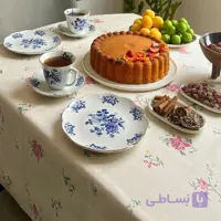 سفره پارچه ای متری چاپی رزین تاژ طرح گیلاس