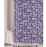 پرده حمام طرح موزاییک سایز 240*200