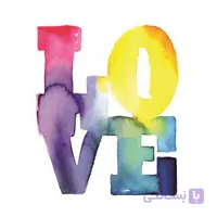 پرده حمام رزین تاژ طرح Love
