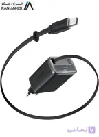 شارژر انکر بهمراه کابل متصل Anker Nano USB C Charger Block 35W Max 2-Port مدل A2658