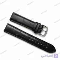 بند چرم طبیعی طرحدار مشکی سایز 12 تا 26 تولید ایران کاسیو