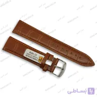 بند ساعت مچی چرمی پرستیژ قهوه ای طرح دار