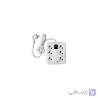 محافظ برق 6 خانه با 180سانتی متر سیم 10آمپر کلیددار باخ الکترونیک کامپیوتر، صوتی و تصویری