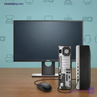 پک کامل کیس و مانیتور استوک HP 800G3 + Dell P314ht نسل7