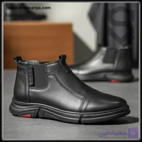 نیم بوت چرم طبیعی مردانه مدل مورا