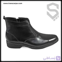 بوت چرم مردانه سایز بزرگ مدل ریکو طرحدار