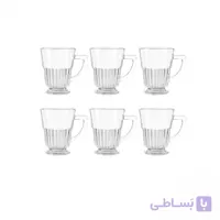 لیوان لیمون مدل پایه دار کد 2485 مجموعه 6 عددی