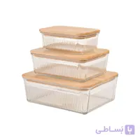 ظرف نگهدارنده لیمون مدل مستطیل کد 2211 بسته 3 عددی