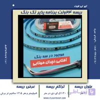 ریسه ال ای دی نواری 24ولت برنامه پذیر تراکم 120 عرض 8میل