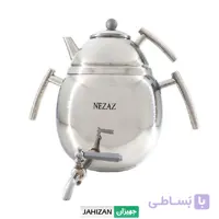 کتری قوری 6 لیتر تخم مرغی استیل نزاز کد 4025