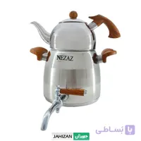 کتری قوری 2/5 لیتر دسته چوب نزاز کد 2806