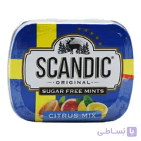 خوش بو کننده دهان اسکاندیک SCANDIC اصل روسیه با طعم مرکبات وزن 14 گرم