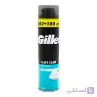 فوم اصلاح ژیلت GILLETTE اصل انگلستان مدل Sensitive حجم 300 میلی لیتر