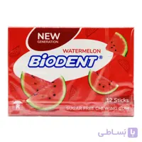 آدامس بدون شکر بایودنت BIODENT با طعم موز انبه بسته 12 عددی