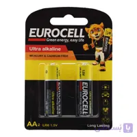 باتری قلمی یوروسل EUROCELL اصل مدل اولترا آلکالاین بسته 2 عددی