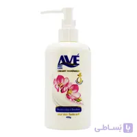 مایع دستشویی نرم کننده اوه AVE با رایحه شیر و شکوفه حجم 450 میلی لیتر