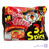 نودل بسته ای سامیانگ SAMYANG اصل کره جنوبی با طعم مرغ سه ایکس تند وزن 140 گرم