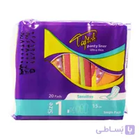 پد روزانه کتان خیلی نازک تافته TAFTEH سایز 1 بسته 20 عددی