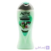 شامپو بدن کرمی اکتیو Active با رایحه گل و کارامل وزن 400 گرم