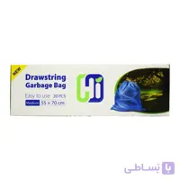کیسه زباله بند دار برند های HI سایز 55×70 رول 20 عددی