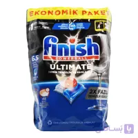 قرص ماشین ظرفشویی فینیش FINISH اصل لهستان مدل Ultimate بسته 65 عددی