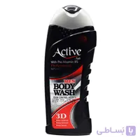 شامپو بدن مردانه اسپرت مشکی اکتیو ACTIVE وزن 400 گرم