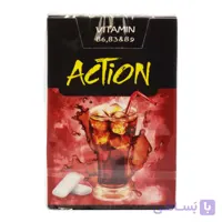 آدامس بدون شکر ویتامینه اکشن ACTION با طعم کولا وزن 25 گرم
