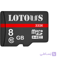 کارت حافظه‌ microSDHC لوتوس استاندارد U1 کلاس 10 مدل 333X ظرفیت 8 گیگابایت