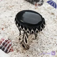 انگشتر طلاروس عقیق سیاه اصل R1064