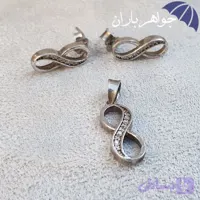 نیم ست نقره زنانه طرح بی نهایت کد NS_1076 جواهرباران