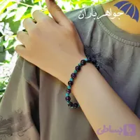 دستبند آمتیست و فیروزه نیشابوری اصل زنانه کد D_1435 جواهرباران