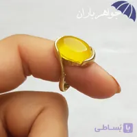 انگشتر طلاروس عقیق زرد اصل زنانه R1032B