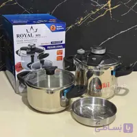 زودپز روگازی دوقلو رویال 6+8 لیتر AM-0396 Royal Box