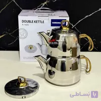 کتری قوری استیل کرکماز A-1625 Korkmaz کتری 2.2 قوری 1.2 لیتر