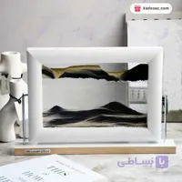 تابلو شنی واندرفول سند طرح مستطیل قاب سفید مایع شفاف