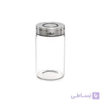 ادویه شیشه ای یونیک درب استیل مدل 1707 سایز 10 سانت