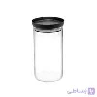 بانکه شیشه ای لایت درب استیل سایز 20 سانت