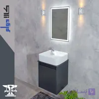 روشویی کابینتی آلفا طوسی تیره سایز 40