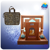 دیوان حافظ رحلی با دو گلدان فیروزه 20 با ساک ترمه هدیه (کد 190410)