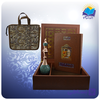 ديوان حافظ رحلی عطری با تنگ فيروزه با ساک ترمه هدیه(كد 190405)