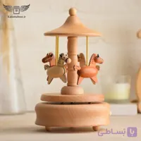 جعبه موزیکال چوبی طرح اسب