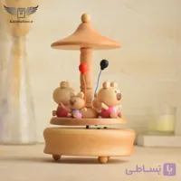 جعبه موزیکال چوبی خرسی