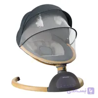 گهواره برقی نوزاد کیکابو مدل ashlee طوسی تیره