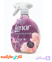 اسپری ضد چروک و خوشبوکننده لباس بنفش لنور (Lenor) مدل Exotic Bloom & Moonlight Lily حجم ۵۰۰ میل
