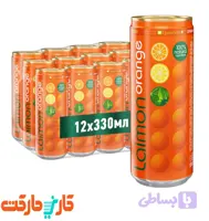 بسته 12 عددی نوشیدنی پرتقال گازدار لایمون فرش laimon fresh