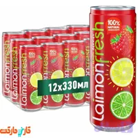 بسته 12 عددی نوشیدنی میوه های قرمز گازدار لایمون فرش laimon fresh